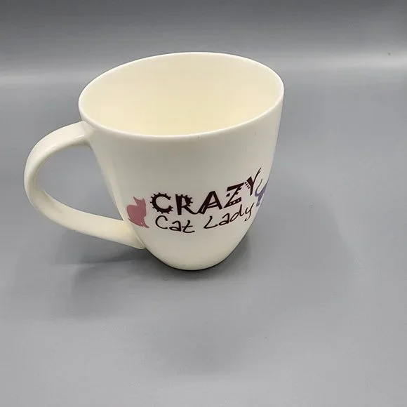 THL Crazy Cat Lady with purple and pink cat graphic coffee mug - Picture 5 of 6